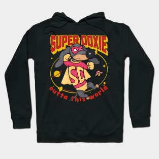 Cute and Funny Super Doxie Dachshund Outta This World Hoodie